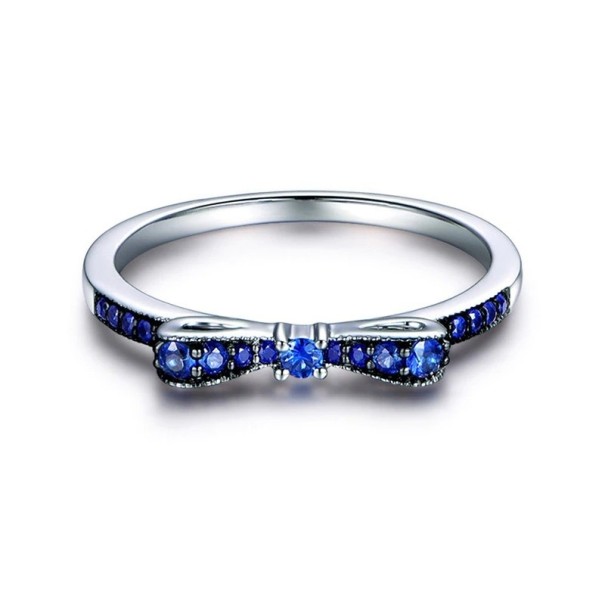 Ladies' Ring with Bow D1845 dark blue 11