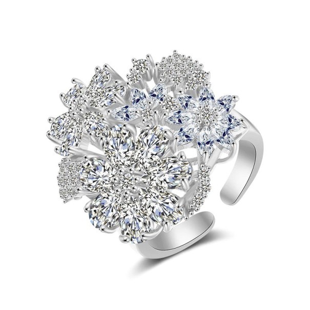 Ladies' Ring with Flowers D1480 1