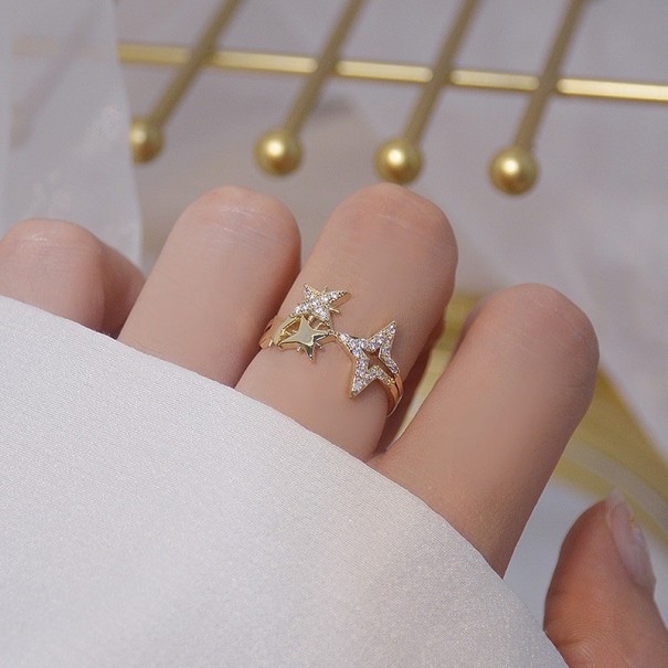 Ladies' Ring with Stars D1222 2