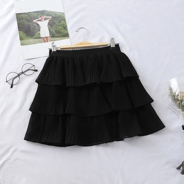 Ladies' Ruffled Mini Skirt black