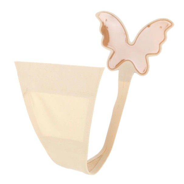 Ladies' Self-Adhesive Thong with Butterfly cream L