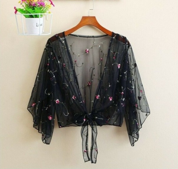 Ladies' Sheer Top A183 black
