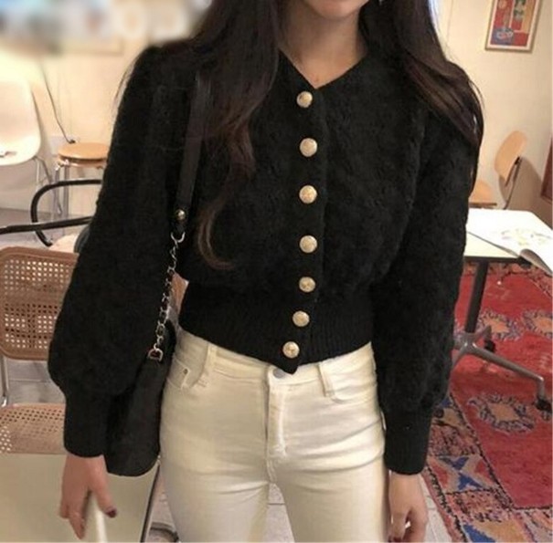 Ladies' Short Sweater A2324 black