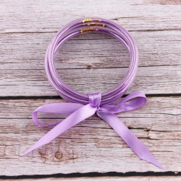 Ladies' Silicone Bracelet 5 pcs light purple