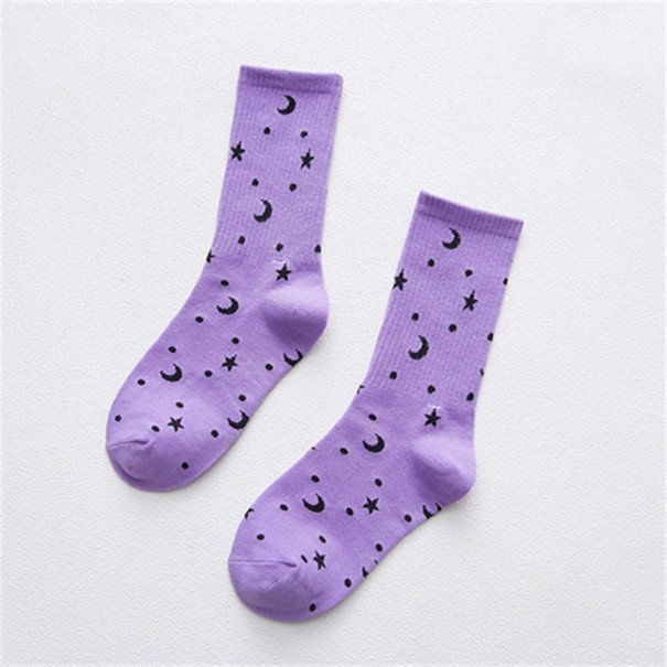 Ladies' Socks - Night Sky purple