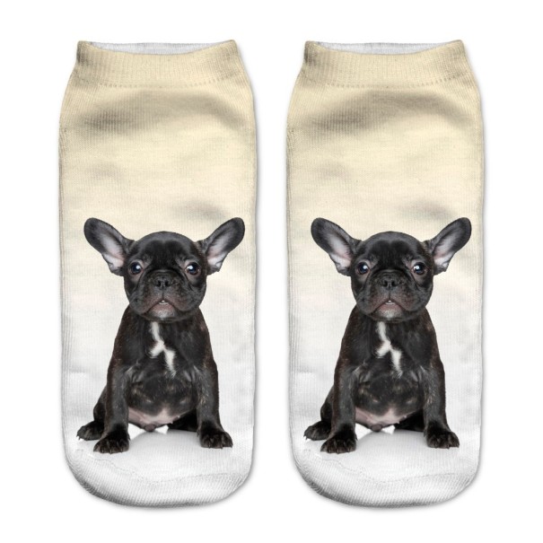 Ladies' Socks with 3D Print of Puppies 2