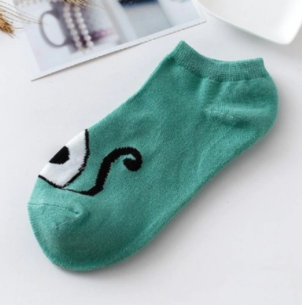 Ladies' Socks with Cats green