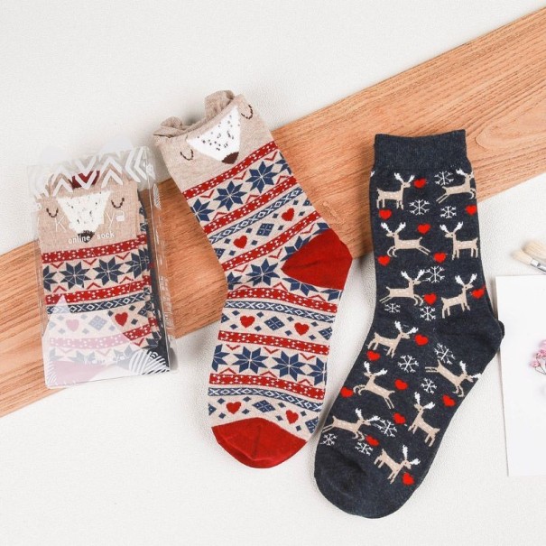 Ladies' Socks with Christmas Motifs - 2 Pairs 2
