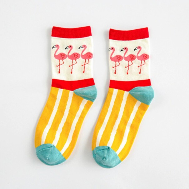 Ladies' Socks with Flamingos 1
