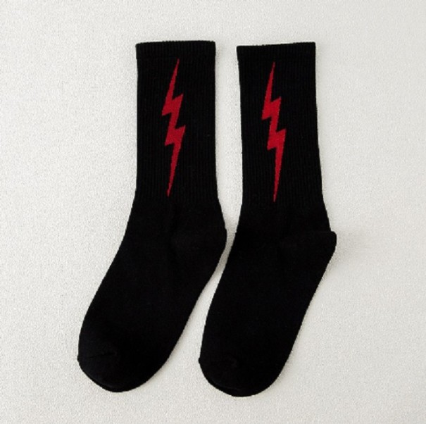 Ladies' Socks with Lightning black