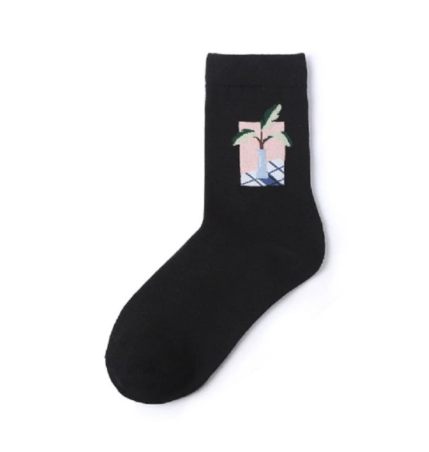 Ladies' Socks with Small Patterns black