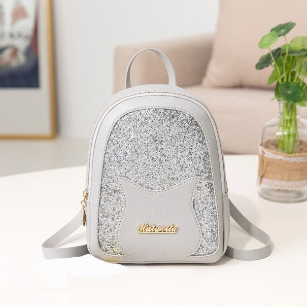 Ladies' Sparkly Backpack grey