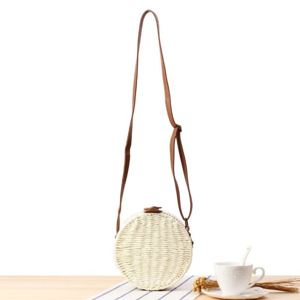 Ladies' Straw Bag M1378 white