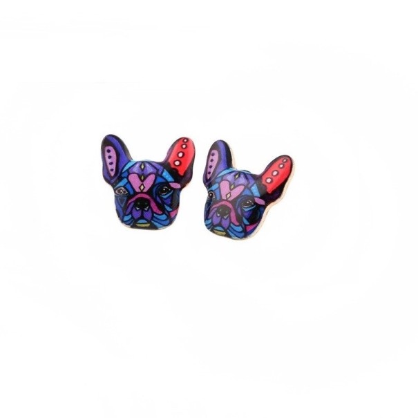 Ladies' Stud Earrings Dog 1