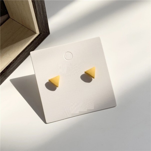 Ladies' Stud Earrings Triangles yellow