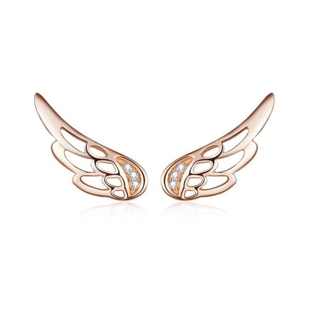 Ladies' Stud Earrings Wings old rose