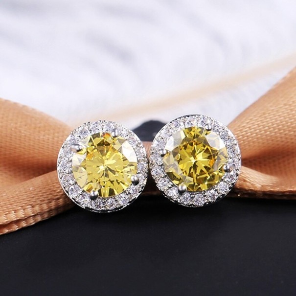 Ladies' Stud Earrings with Gemstone H776 1