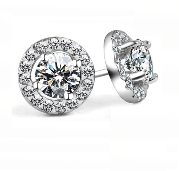 Ladies' Stud Earrings with Stones R49 1