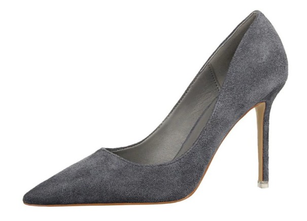 Ladies' Suede Court Shoes Nathalie J3120 grey 34