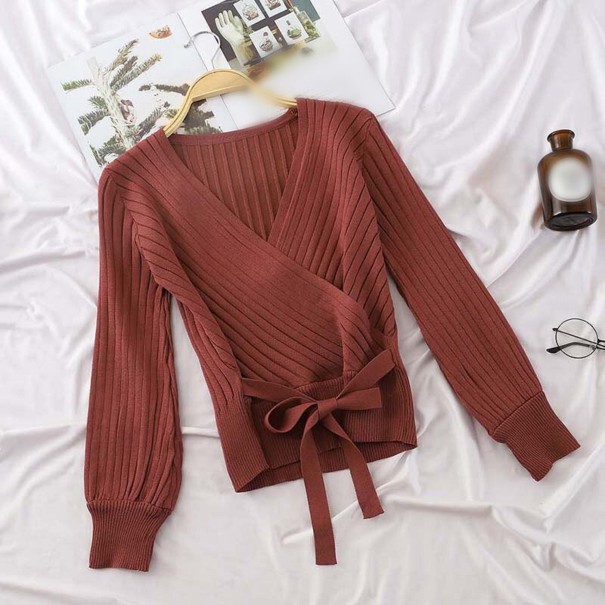 Ladies' Sweater A2977 brick red