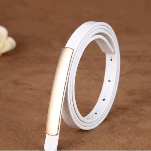 Ladies' Thin Belt L58 white