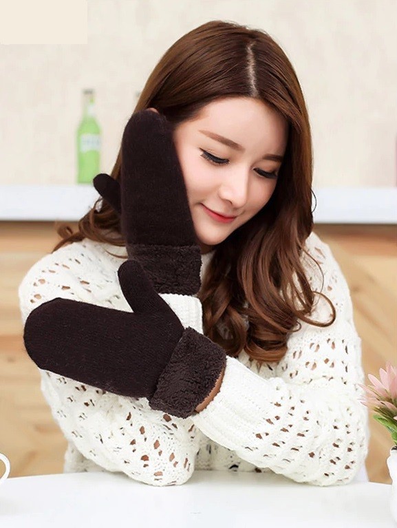 Ladies' Thumb Gloves J3118 dark brown