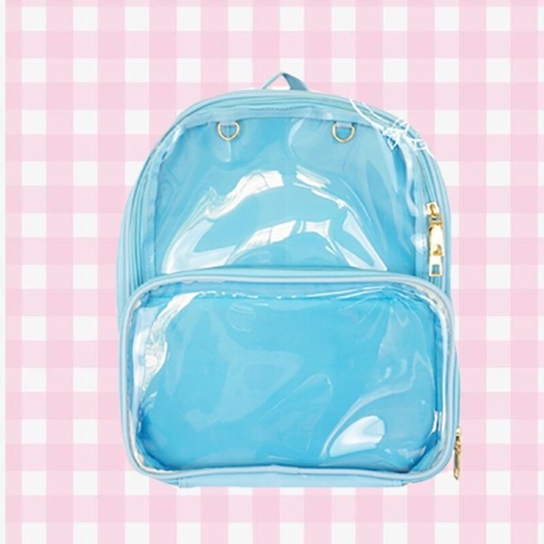 Ladies' Transparent Backpack E696 blue