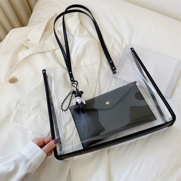 Ladies' Transparent Handbag M1685 black