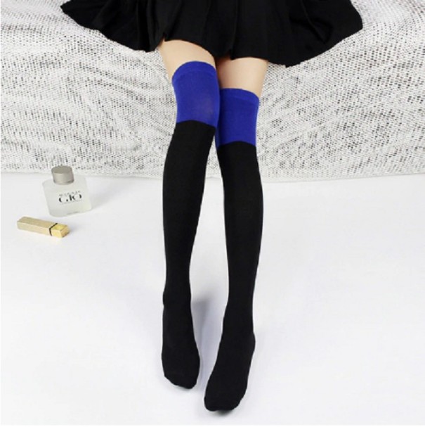Ladies' Two-Tone Knee-Highs blue