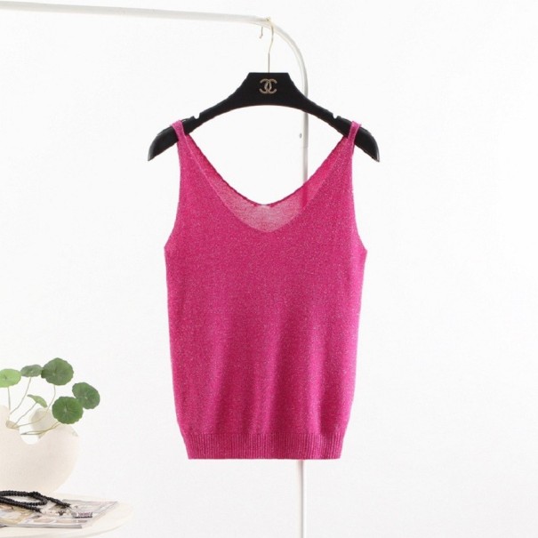 Ladies' Vest A1179 dark pink