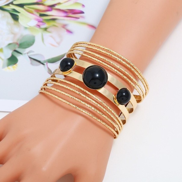 Ladies' Wide Bracelet H241 black