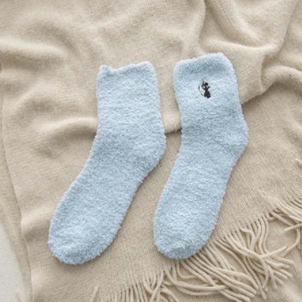 Ladies' Winter Socks - Kitten blue