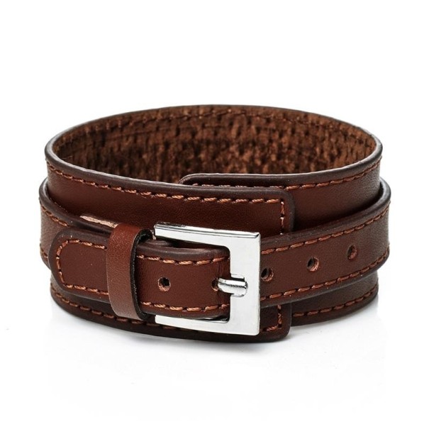 Læderarmbånd H661 brun