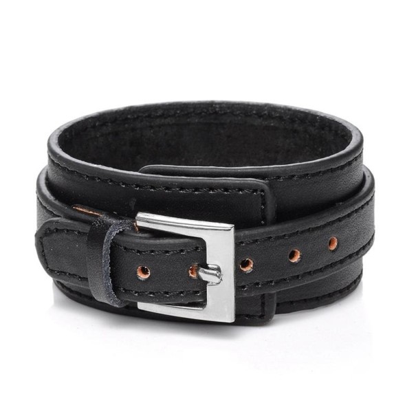 Læderarmbånd H661 sort