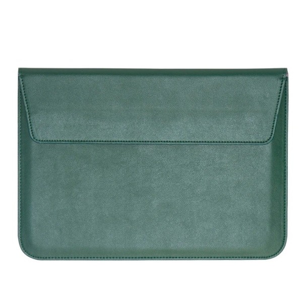 Læderlaptop-etui til MacBook, Huawei 15 tommer, 38,7 x 27 cm mørkegrøn