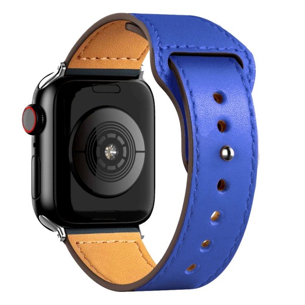 Læderrem til Apple Watch 42 mm / 44 mm / 45 mm T861 blå