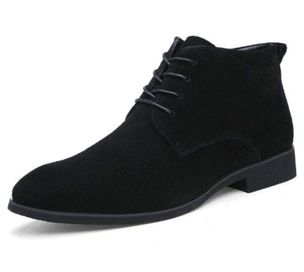Lage leren herenschoenen zwart 43