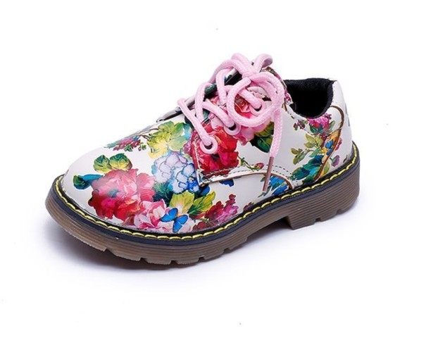 Lage schoenen voor meisjes met bloemen wit 27