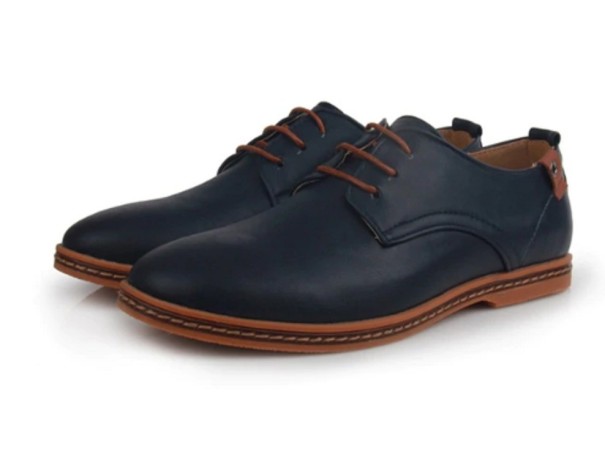 Lage veterschoenen voor heren J972 blauw 45