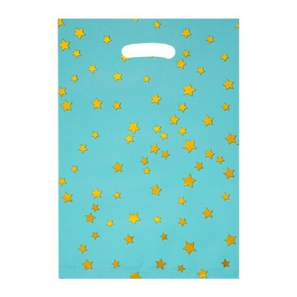 Lahjakassi tähdillä 10 kpl turkoosi