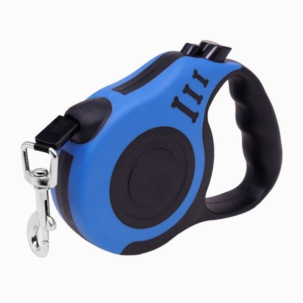 Laisse rétractable pour chiens bleu 3 m