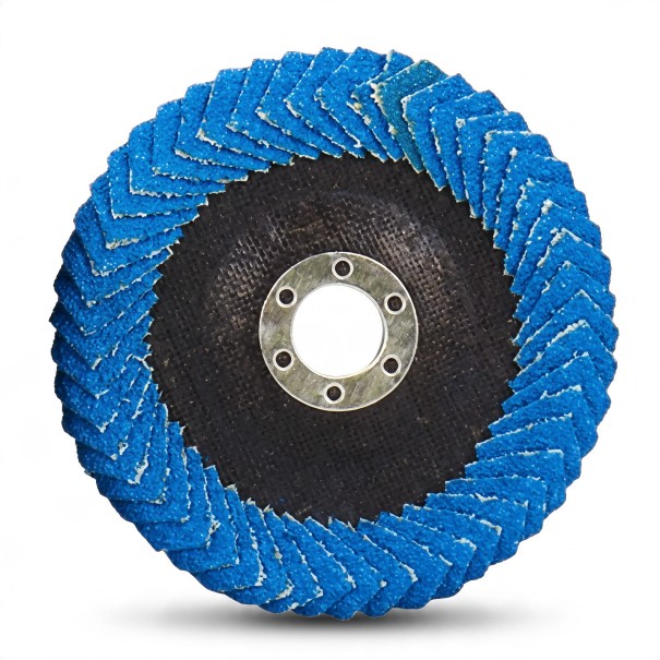 Lamelový brusný kotúč 125 mm Otvor 22 mm Zrnitost 60 Tloušťka 12 mm Modrý Na uhlovú brúsku pre brúsenie kovu nerezu a hliníka 1