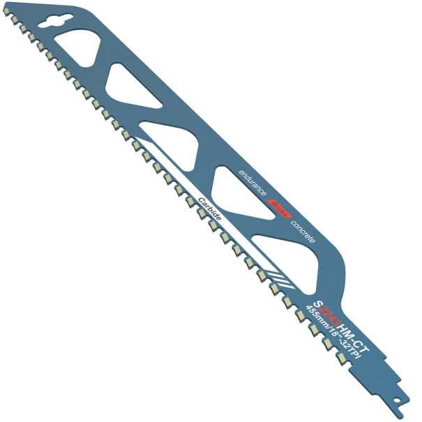 Lâmina de serra universal de 455 mm para serra recíproca para pedra, tijolos e madeira Liga 32TPI Disco de corte Largura 52 mm Comprimento dos dentes 417 mm 1