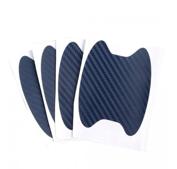 Láminas protectoras debajo de las manijas de las puertas, 4 uds. azul oscuro