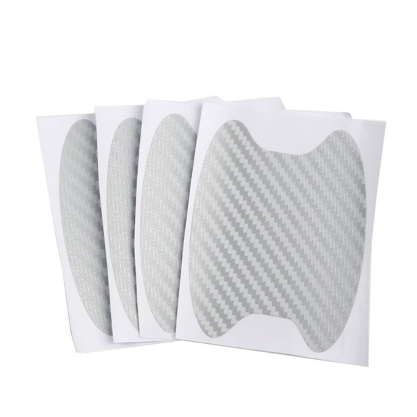 Láminas protectoras debajo de las manijas de las puertas, 4 uds. plateado