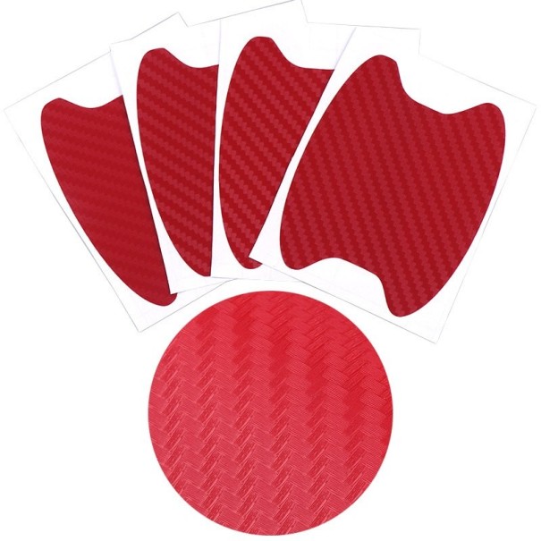 Láminas protectoras para tiradores de puertas 4 uds. A1429 rojo