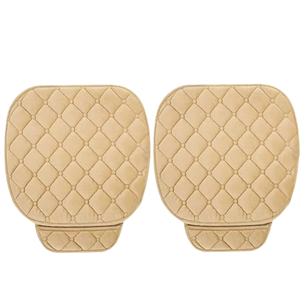 Lämmin auton istuinsuoja Auton istuintyyny Auton istuinsuoja 2 kpl Beige