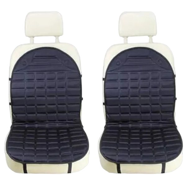Lämmitetty auton istuinsuoja Lämmitetty istuinsuoja Lämmitetty auton suoja 12V 2 kpl musta