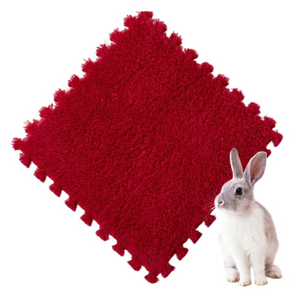 Lämmityspatjat lemmikeille 10 kpl 30 x 30 cm Lämpöeristys Vaahdotetut paneelit palapeli-reunoilla Pehmeät lattialaatat punainen