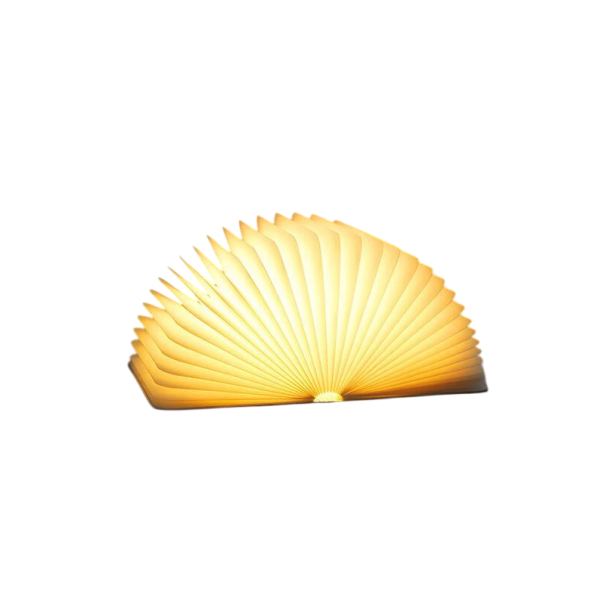 Lampa de noapte în formă de carte 12 x 9 x 2,5 cm Carte pliabilă cu LED de lumină albă caldă Lampa reîncărcabilă cu pagini luminoase 1